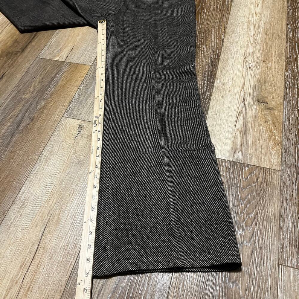 VTG Newport News Brown Tweed Herringbone Wide Leg Dress Pants Trousers Women 12 - Picture 9 of 10